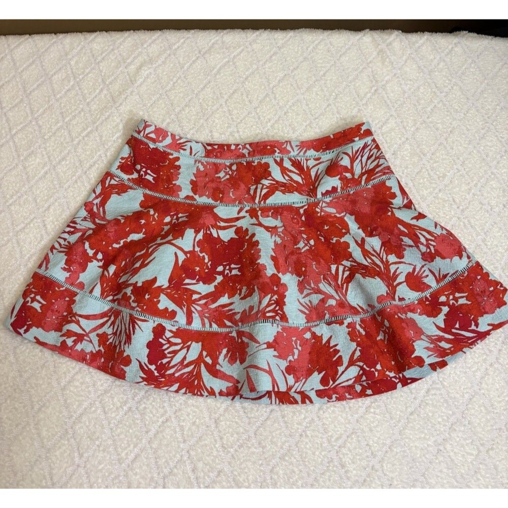 Banana Republic Floral Mini Skirt 1/4 Side Zip Women’s Size 12